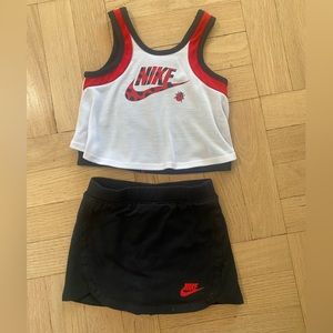 Nike little bugs ladybug too and skort 2pc set